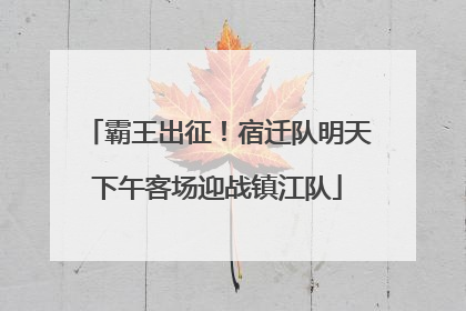 霸王出征！宿迁队明天下午客场迎战镇江队