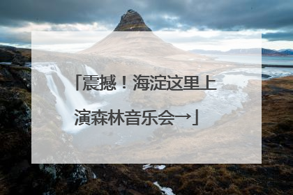 震撼！海淀这里上演森林音乐会→