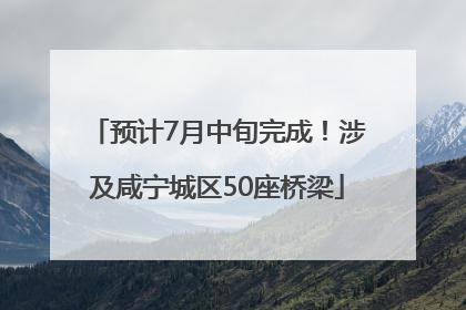 预计7月中旬完成！涉及咸宁城区50座桥梁
