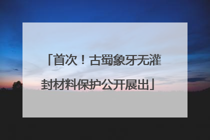 首次！古蜀象牙无灌封材料保护公开展出