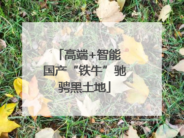 高端+智能 国产“铁牛”驰骋黑土地