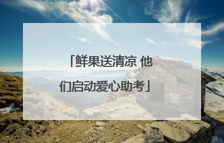 鲜果送清凉 他们启动爱心助考