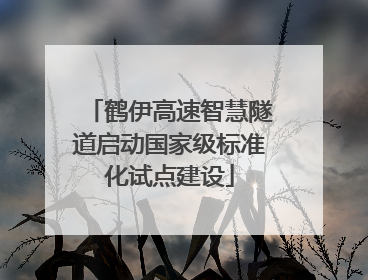 鹤伊高速智慧隧道启动国家级标准化试点建设