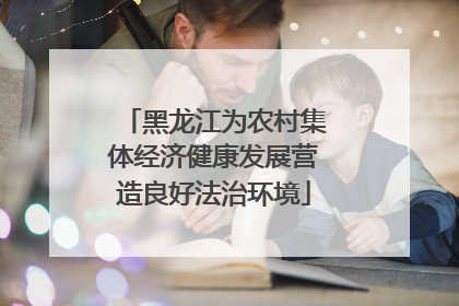 黑龙江为农村集体经济健康发展营造良好法治环境