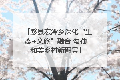 黟县宏潭乡深化“生态+文旅”融合 勾勒和美乡村新图景