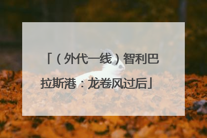 （外代一线）智利巴拉斯港：龙卷风过后