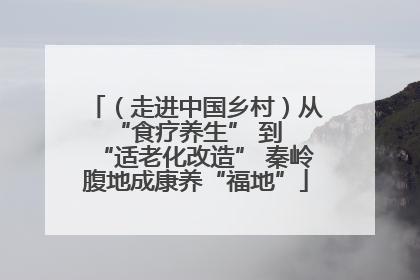 （走进中国乡村）从 “食疗养生” 到 “适老化改造” 秦岭腹地成康养“福地”