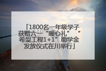 1800名一年级学子获赠六一“暖心礼” “希望工程1+1”助学金发放仪式在川举行