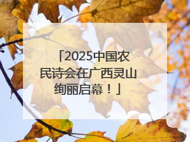 2025中国农民诗会在广西灵山绚丽启幕！