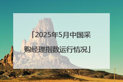 2025年5月中国采购经理指数运行情况