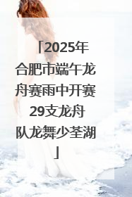 2025年合肥市端午龙舟赛雨中开赛 29支龙舟队龙舞少荃湖