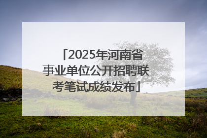 2025年河南省事业单位公开招聘联考笔试成绩发布