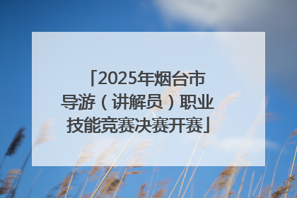 2025年烟台市导游（讲解员）职业技能竞赛决赛开赛