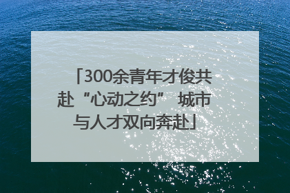 300余青年才俊共赴“心动之约” 城市与人才双向奔赴
