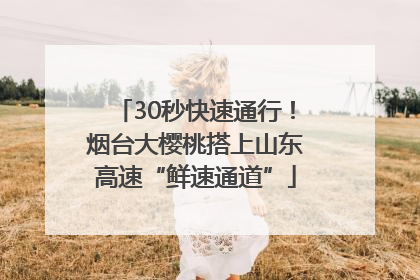 30秒快速通行！烟台大樱桃搭上山东高速“鲜速通道”
