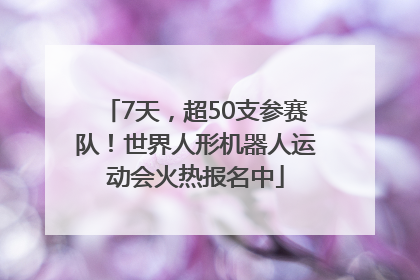 7天，超50支参赛队！世界人形机器人运动会火热报名中