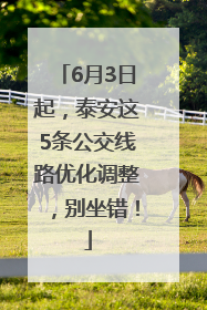6月3日起，泰安这5条公交线路优化调整，别坐错！