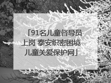 91名儿童督导员上岗 泰安织密困境儿童关爱保护网