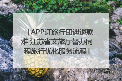APP订旅行团遇退款难 江苏省文旅厅督办同程旅行优化服务流程