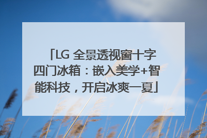 LG 全景透视窗十字四门冰箱：嵌入美学+智能科技，开启冰爽一夏